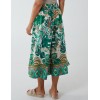 Tropical Print Wide Leg Trouser