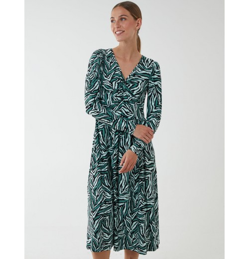 Twist Front Midi Dress