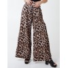 Wide Leg Leopard Trousers