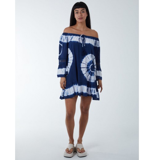 Bardot Tie Dye Tunic Dress