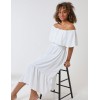 Ruffle Bardot Midi Dress