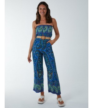 Belted Bandeau Jumpsuit