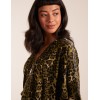 Leopard Zip Front Diamante Tunic Top