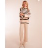 Wide Stripe Roll Neck Jumper