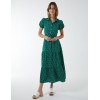 Collared Polkadot Maxi Dress