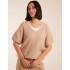 Puff Sleeve V-Neck Knit Top