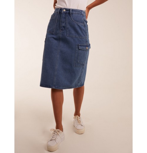 Pocket Denim Skirt