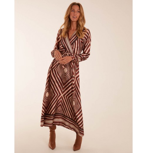 Aztec Wrap Maxi Dress