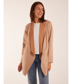 Suede Look Waterfall Jacket