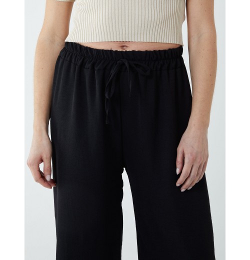 Drawstring Wide Leg Trousers