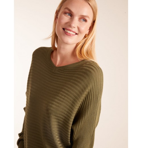 Ribbed Batwing Jumper