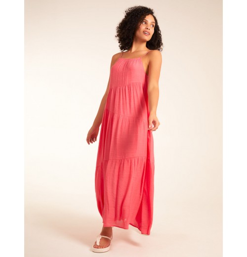 Drawstring Tier Maxi Dress