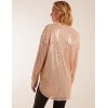 Grandad Collar Sequin Shirt