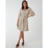 V Neck Crunchy Stitch Batwing Dress