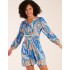 Paisley Print Wrap Front Dress