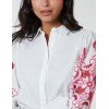 Embroidery Sleeve Cut Out Shirt