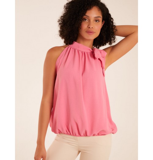 Pussybow Sleeveless Top