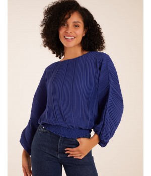 Long Sleeve Pleated Top